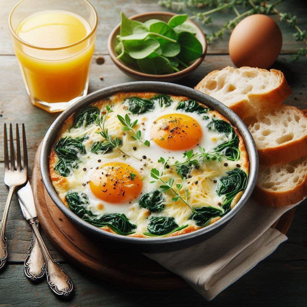 Baked-Eggs-with-Spinach-and-Cheese Delicious Ramekin Recipes for Every Occasion